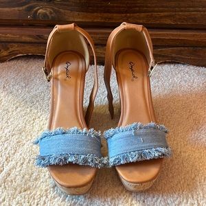 Denim Wedges